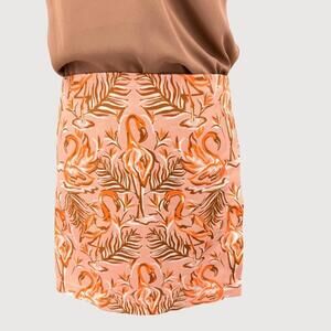 Dazey LA Retro Flamingo Print Skort Sherbet Orange Size M